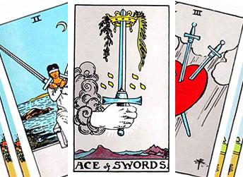 Minor Arcana · Swords: From the Ace of Swords to the Ten of Swords