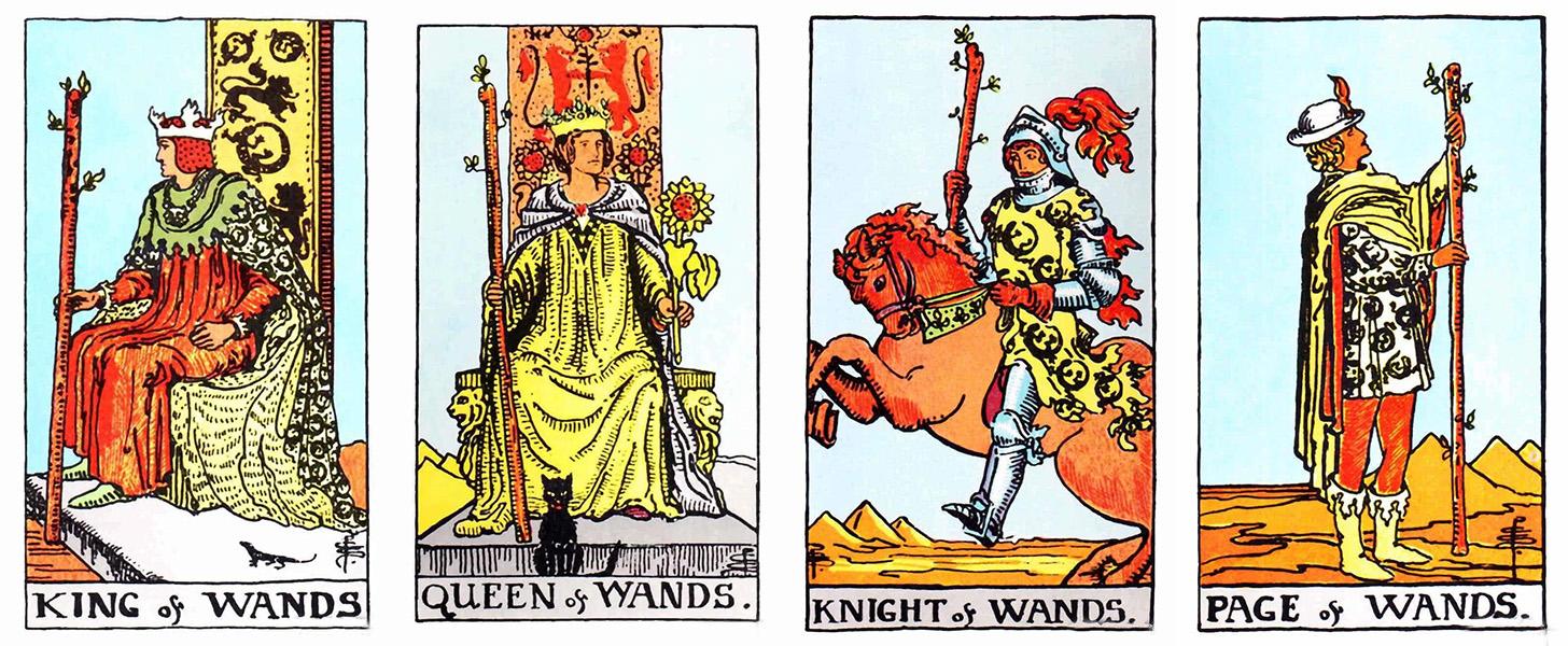 Minor Arcana · Wands: Court Cards of the Wands suit